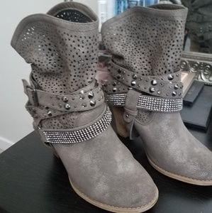 Gray Suede Not Rated Boots